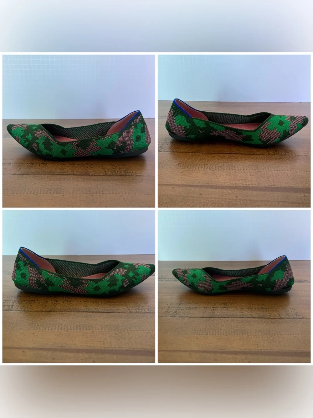 Rothy's Green Botanicamo Point Floral Camo 7.5